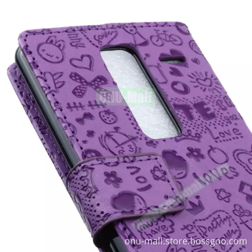 Magic Girls Flip Leather Wallet Mobile Phone Case for LG Zero Glass